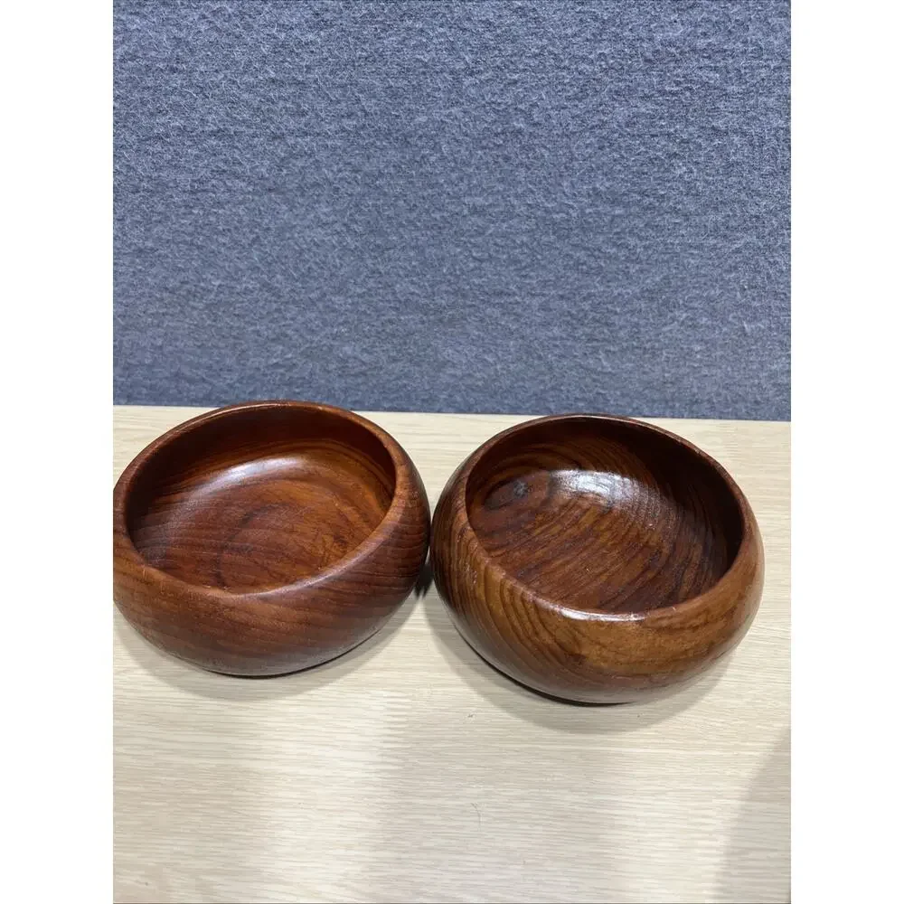 Vintage Good Wood Large Teak Wood Salad Bowl Plus 2 Small Bowls Made In Thailand